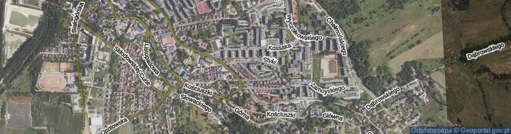 Zdjęcie satelitarne Styki Jana ul.