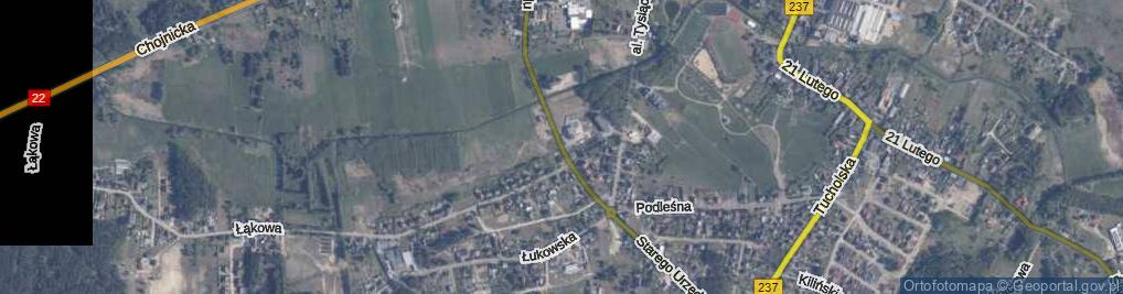 Zdjęcie satelitarne Starego Urzędu ul.