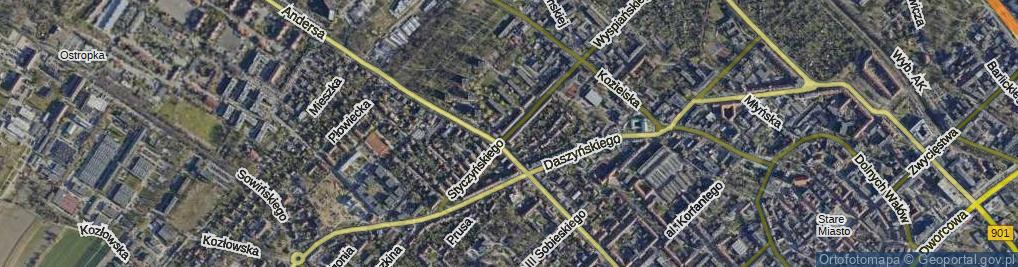 Zdjęcie satelitarne Styczyńskiego Wincentego ul.