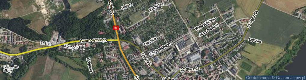 Zdjęcie satelitarne Staszica Stanisława ul.