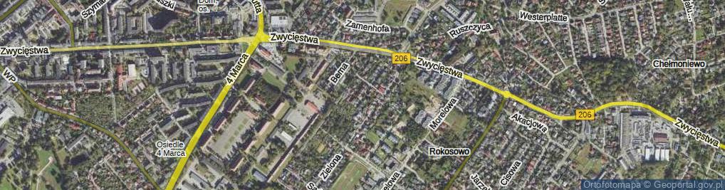 Zdjęcie satelitarne Stefana Batorego ul.