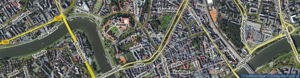 Zdjęcie satelitarne Stradomska ul.