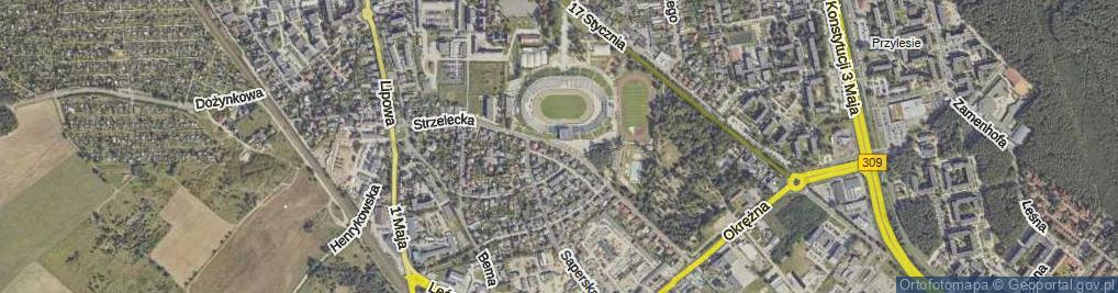 Zdjęcie satelitarne Strzelecka ul.