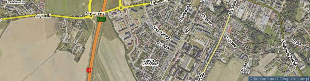 Zdjęcie satelitarne Stwosza Wita ul.