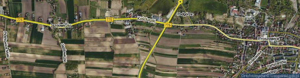 Zdjęcie satelitarne Stary Dębowiec ul.