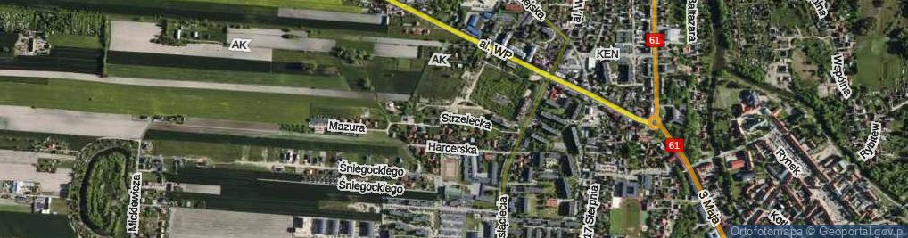 Zdjęcie satelitarne Strzelecka ul.