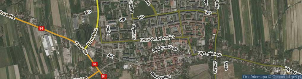 Zdjęcie satelitarne Strzelców Bytomskich ul.