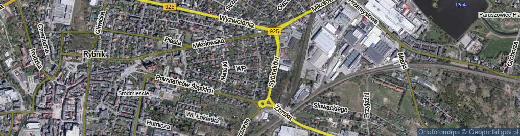 Zdjęcie satelitarne Strzelców Bytomskich ul.
