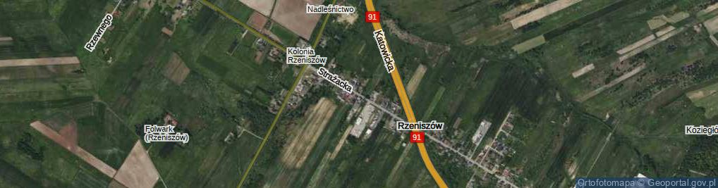 Zdjęcie satelitarne Strażacka ul.