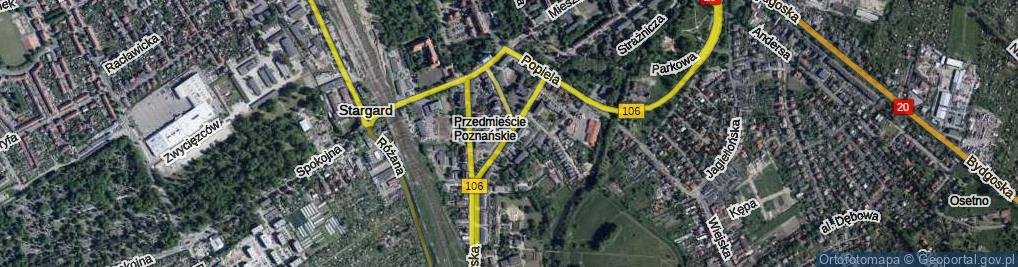 Zdjęcie satelitarne Staszica Stanisława ul.