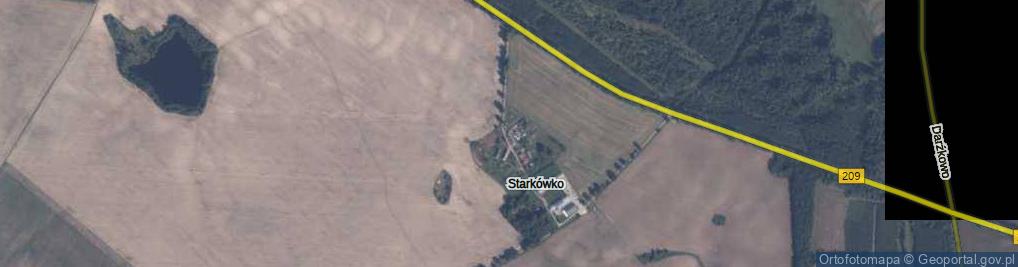 Zdjęcie satelitarne Starkówko ul.