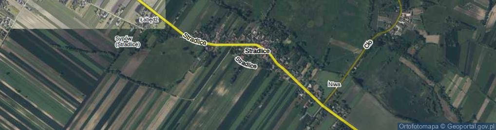 Zdjęcie satelitarne Stradlice ul.