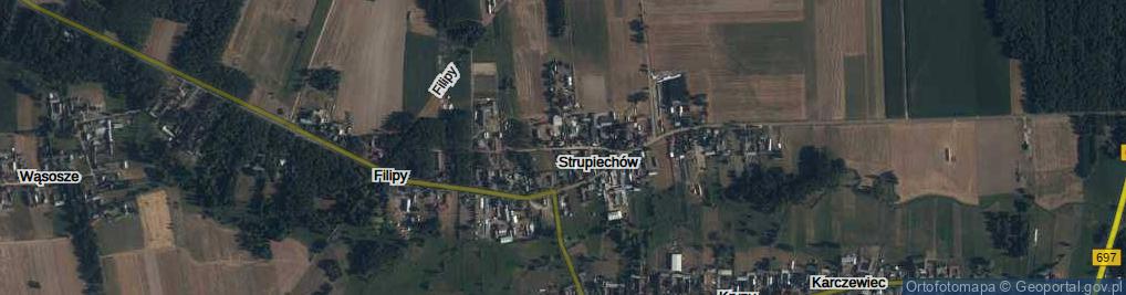 Zdjęcie satelitarne Strupiechów ul.