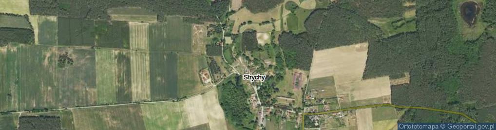 Zdjęcie satelitarne Strychy ul.