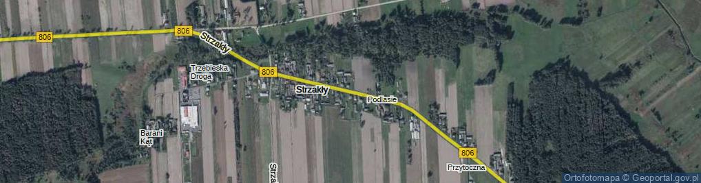 Zdjęcie satelitarne Strzakły ul.