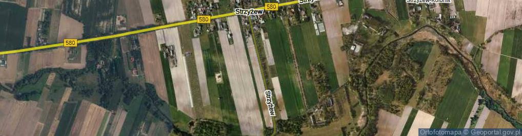 Zdjęcie satelitarne Strzyżew ul.