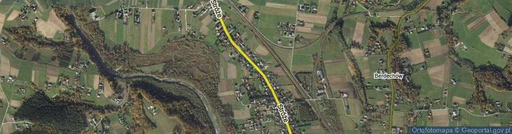 Zdjęcie satelitarne Stróże ul.