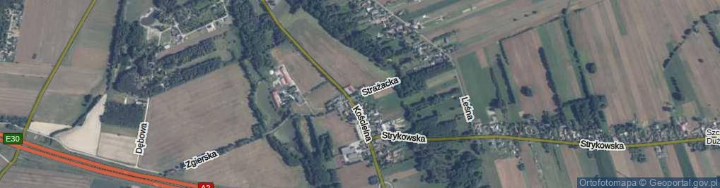 Zdjęcie satelitarne Strażacka ul.