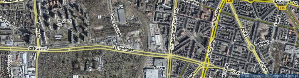 Zdjęcie satelitarne Stacja PKP Turzyn ul.