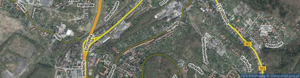 Zdjęcie satelitarne Stefana Batorego ul.