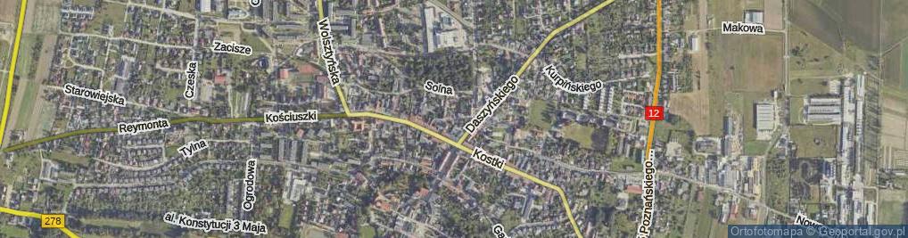 Zdjęcie satelitarne Strażacka ul.