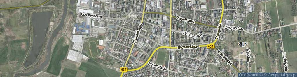 Zdjęcie satelitarne Stadionowa ul.