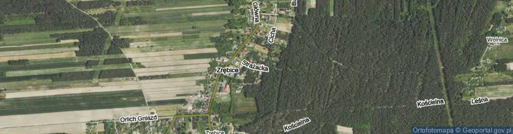 Zdjęcie satelitarne Strażacka ul.