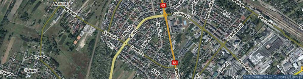 Zdjęcie satelitarne Stokrotek ul.