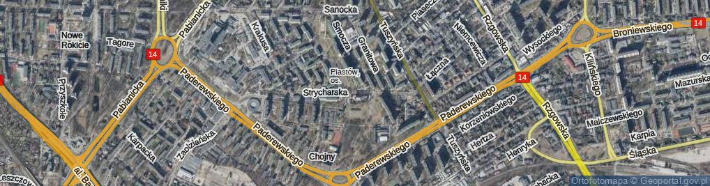 Zdjęcie satelitarne Strycharska ul.