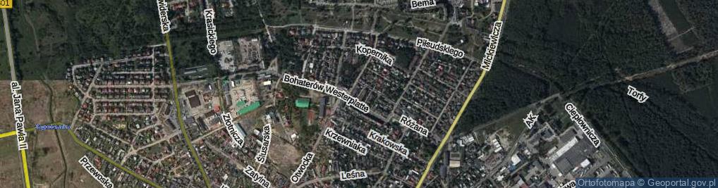 Zdjęcie satelitarne Sucharskiego Henryka, mjr. ul.