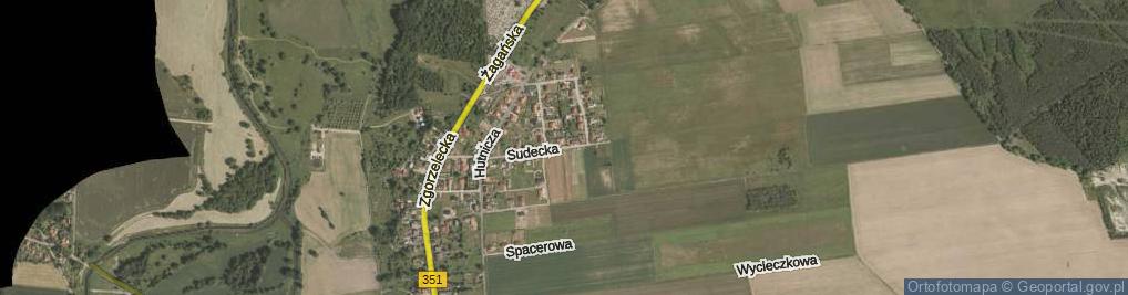 Zdjęcie satelitarne Sudecka ul.