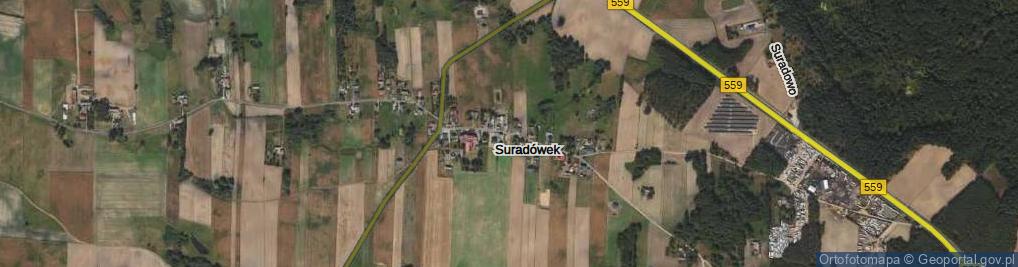 Zdjęcie satelitarne Suradówek ul.