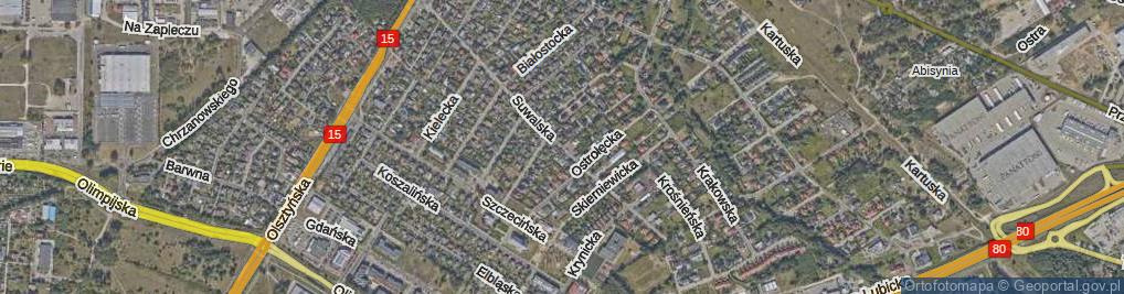 Zdjęcie satelitarne Suwalska ul.