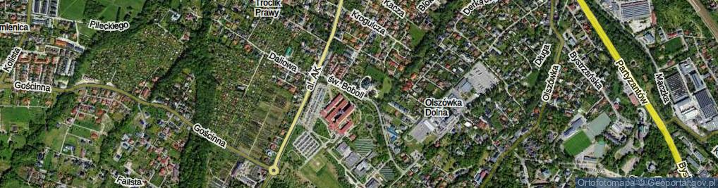 Zdjęcie satelitarne św. Boboli Andrzeja ul.