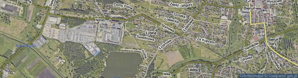 Zdjęcie satelitarne Świerklowa ul.