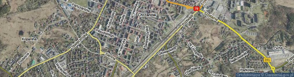 Zdjęcie satelitarne Świętokrzyska ul.