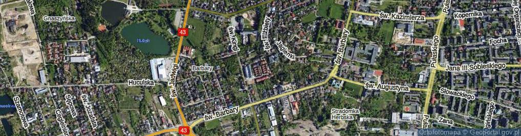 Zdjęcie satelitarne św. Franciszka ul.