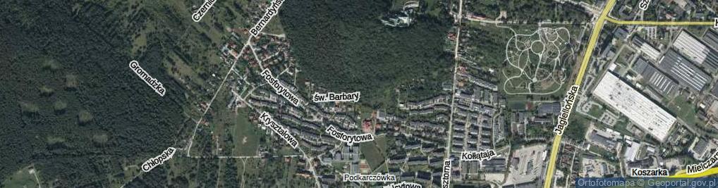 Zdjęcie satelitarne św. Barbary ul.