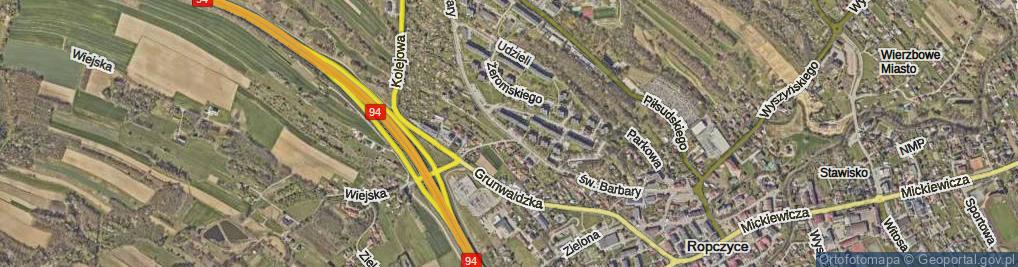 Zdjęcie satelitarne św. Barbary ul.