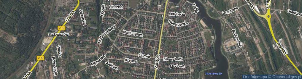 Zdjęcie satelitarne św. s. Faustyny Kowalskiej ul.
