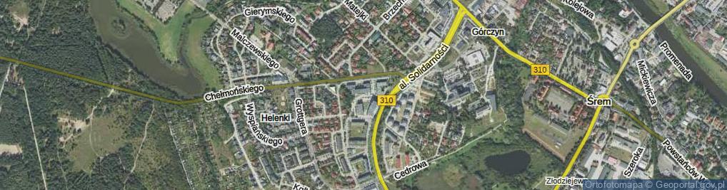 Zdjęcie satelitarne Święcickiego ul.