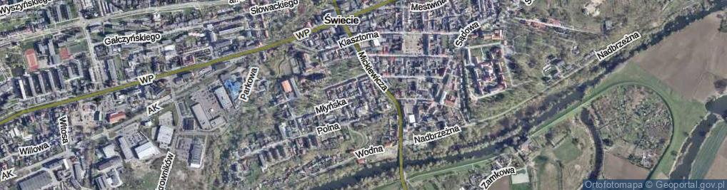 Zdjęcie satelitarne św. Wincentego ul.