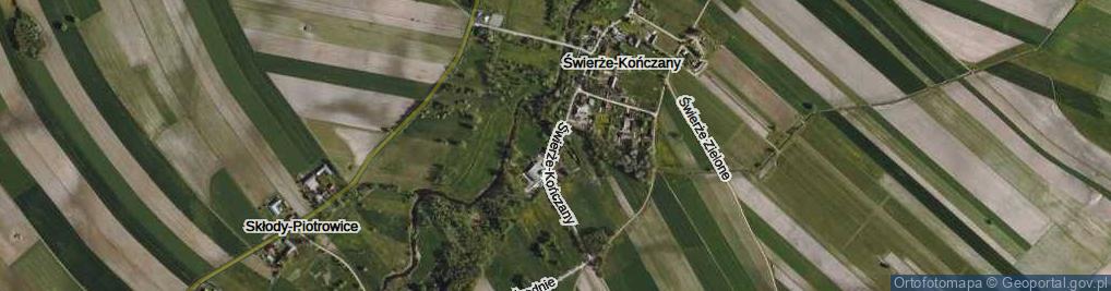 Zdjęcie satelitarne Świerże-Kończany ul.