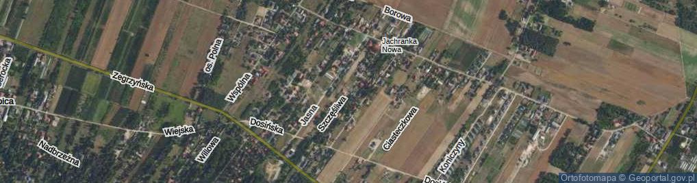 Zdjęcie satelitarne Szczęśliwa ul.