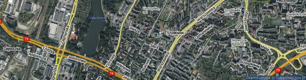 Zdjęcie satelitarne Szydłówek Dolny ul.