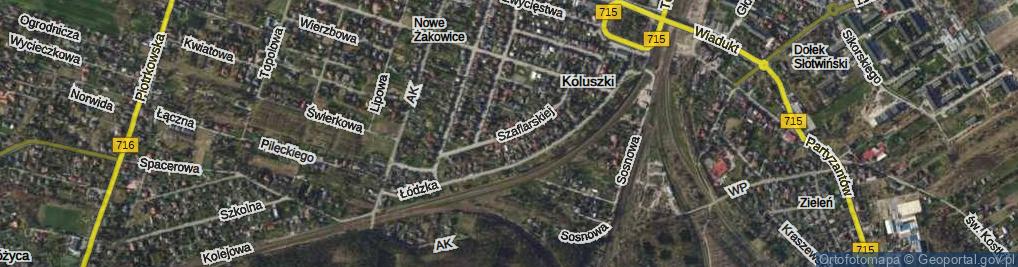 Zdjęcie satelitarne Szaflarskiej Danuty ul.