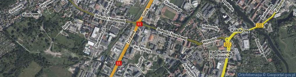 Zdjęcie satelitarne Szarych Szeregów ul.