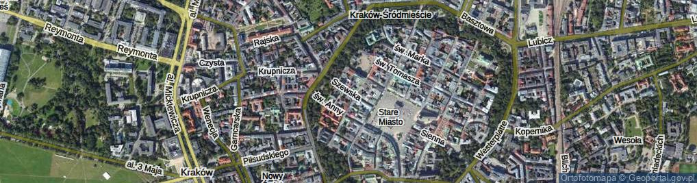 Zdjęcie satelitarne Szewska ul.