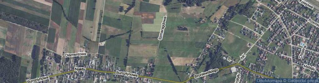 Zdjęcie satelitarne Szmaragdowa ul.