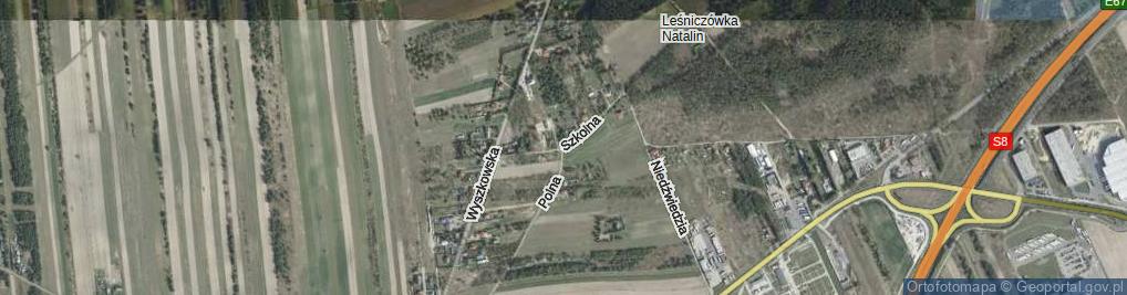 Zdjęcie satelitarne Szkolna ul.